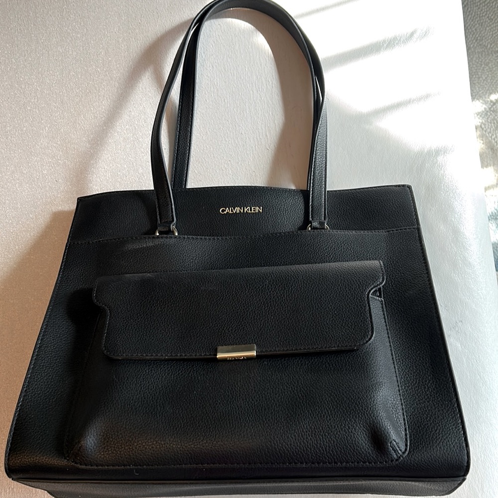 Calvin Klein black satchel handbag